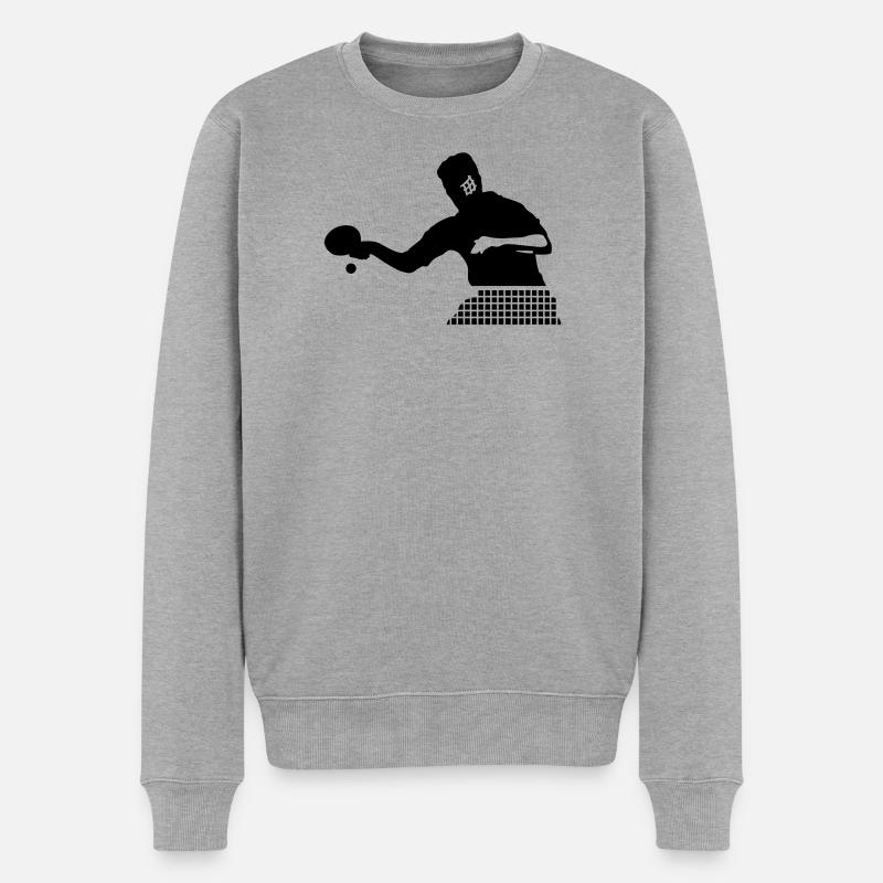 Tischtennis - Männer Premium Bio Pullover - Grau meliert
