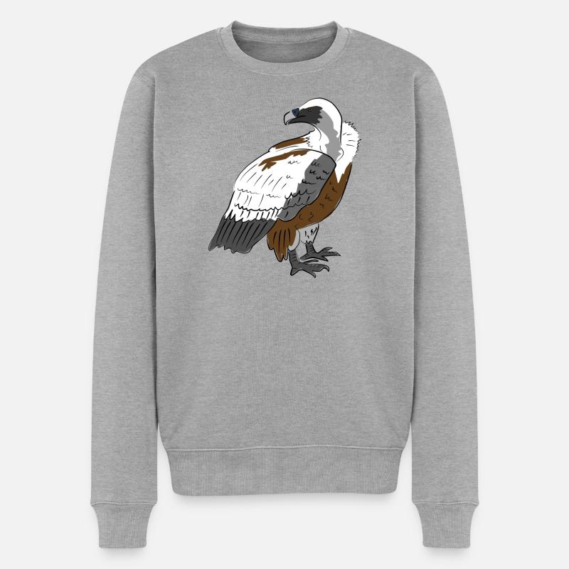 Vautour impressionnant dans le style de la nature - Pull Premium bio Homme - gris chiné
