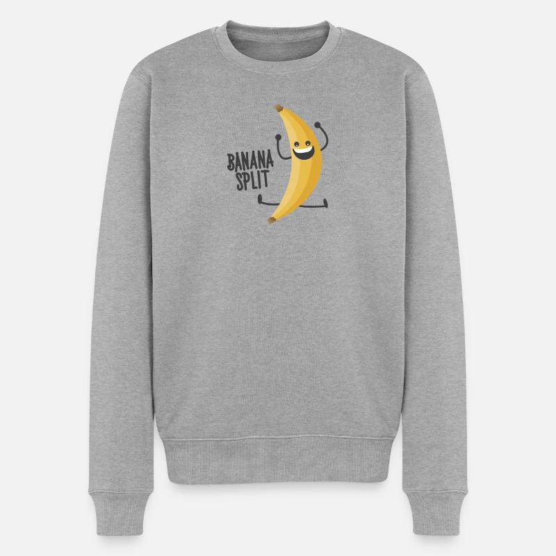 Banana Split - Pull Premium bio Homme - gris chiné