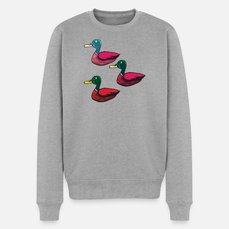 Canards pack de trois - Pull Premium bio Homme - gris chiné