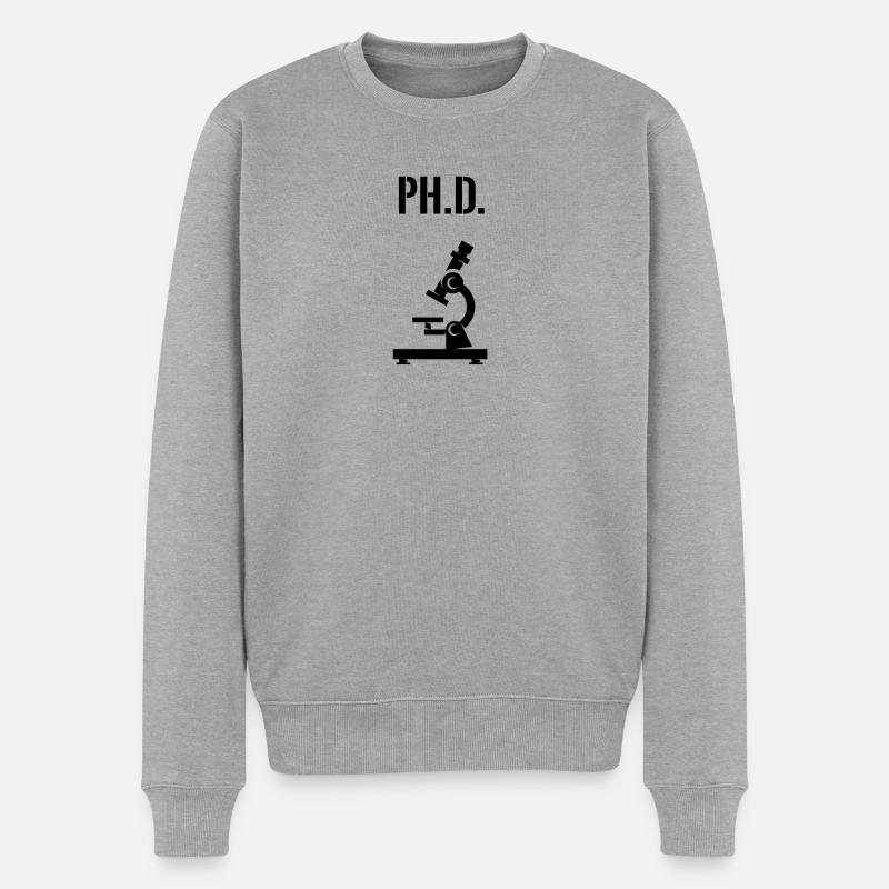 Ph.D. approved - Männer Premium Bio Pullover - Grau meliert