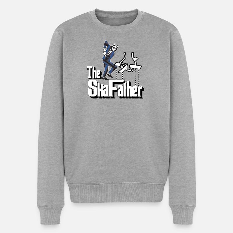 der Ska-Vater neu - Männer Premium Bio Pullover - Grau meliert