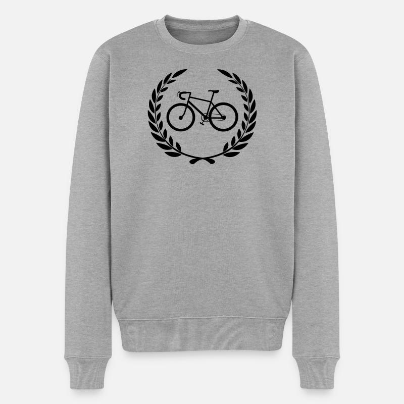 Siegerbike - Männer Premium Bio Pullover - Grau meliert