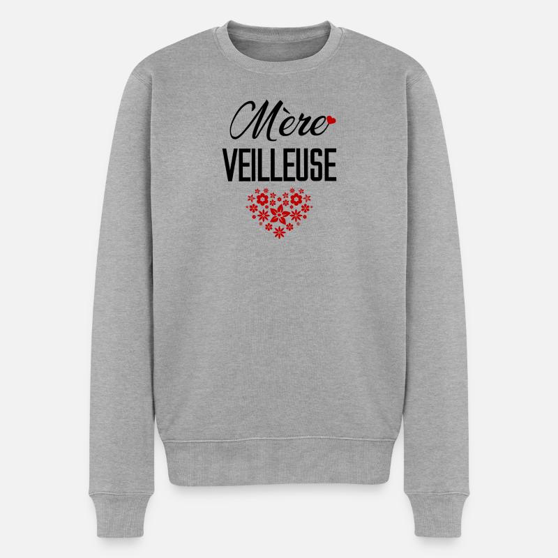 Mère Veilleuse - Pull Premium bio Homme - gris chiné