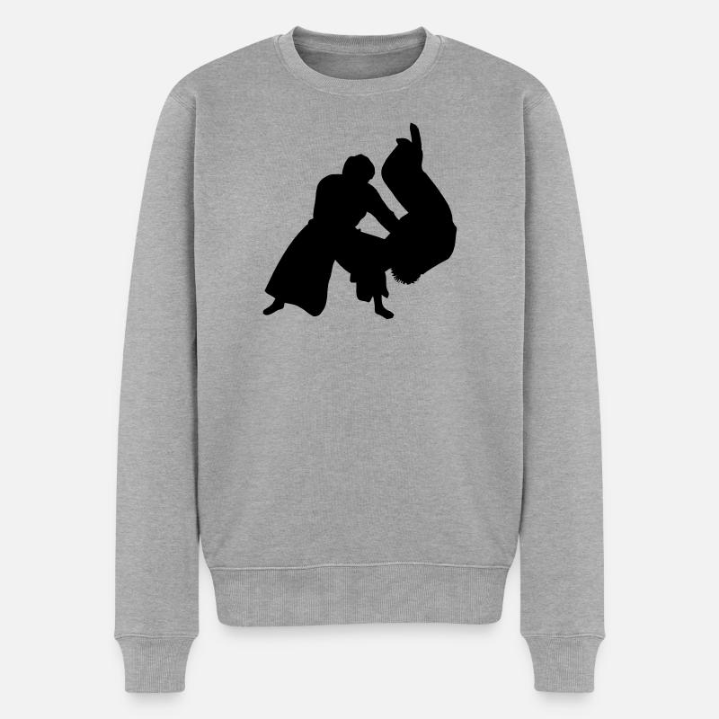 Lancer d’Aïkido - Pull Premium bio Homme - gris chiné