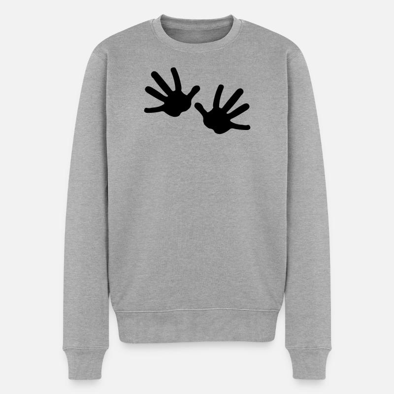 Deux mains - Pull Premium bio Homme - gris chiné