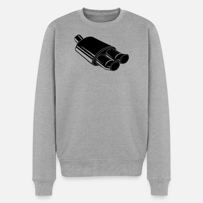 Autoauspuff Autoteile - Männer Premium Bio Pullover - Grau meliert