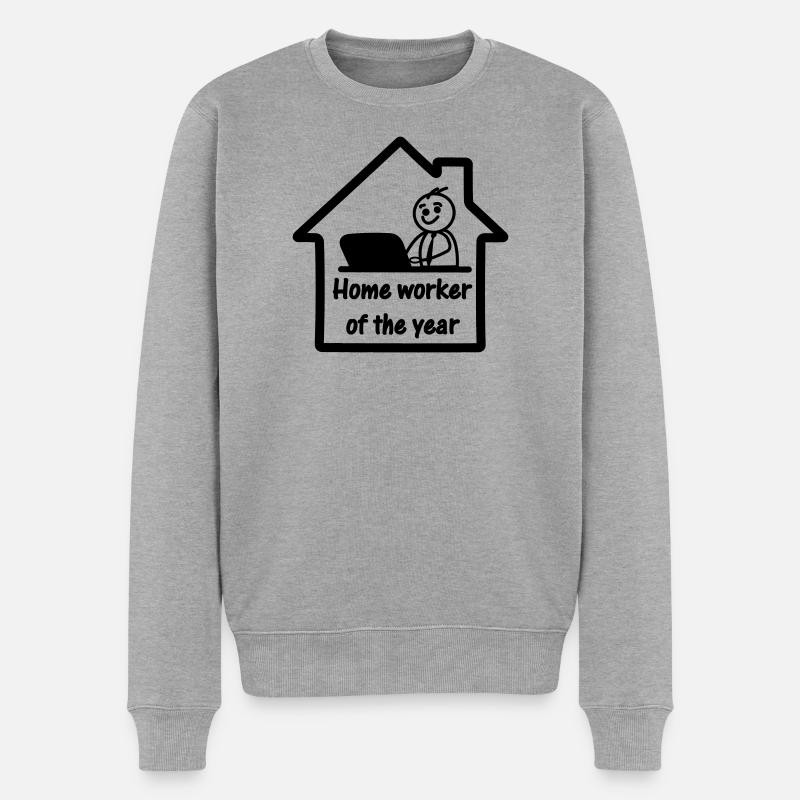 Heimarbeit des Jahres - Männer Premium Bio Pullover - Grau meliert