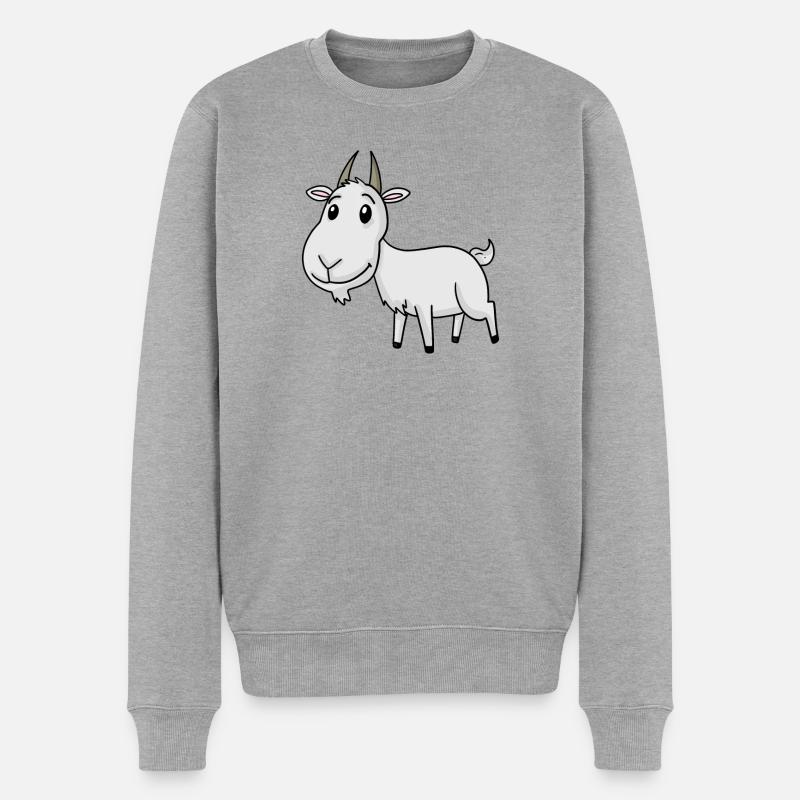 Chèvre mignonne - Pull Premium bio Homme - gris chiné