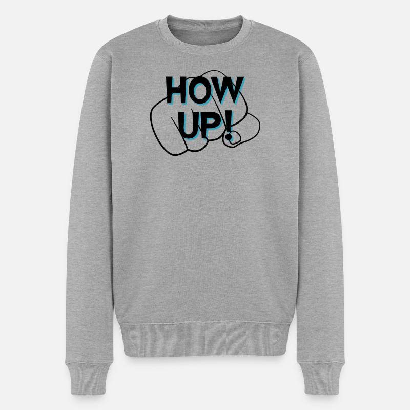 Hau ab! - Männer Premium Bio Pullover - Grau meliert