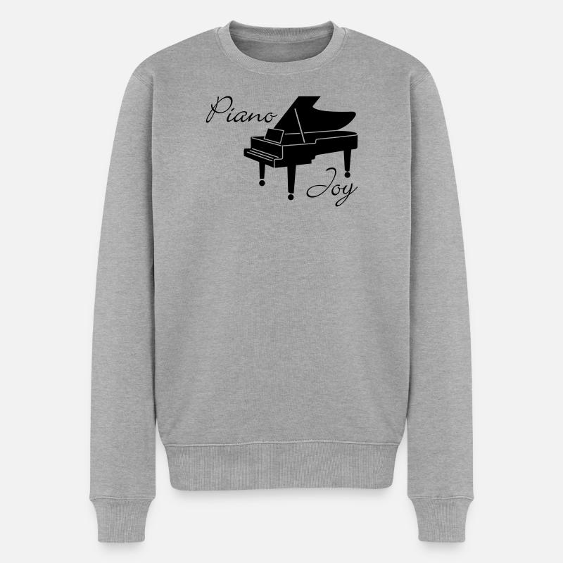 Piano Joy - Pull Premium bio Homme - gris chiné