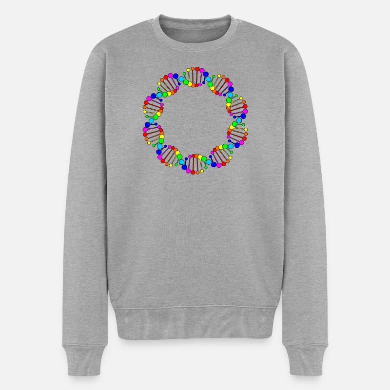 ADN ADN arc-en-ciel - Pull Premium bio Homme - gris chiné