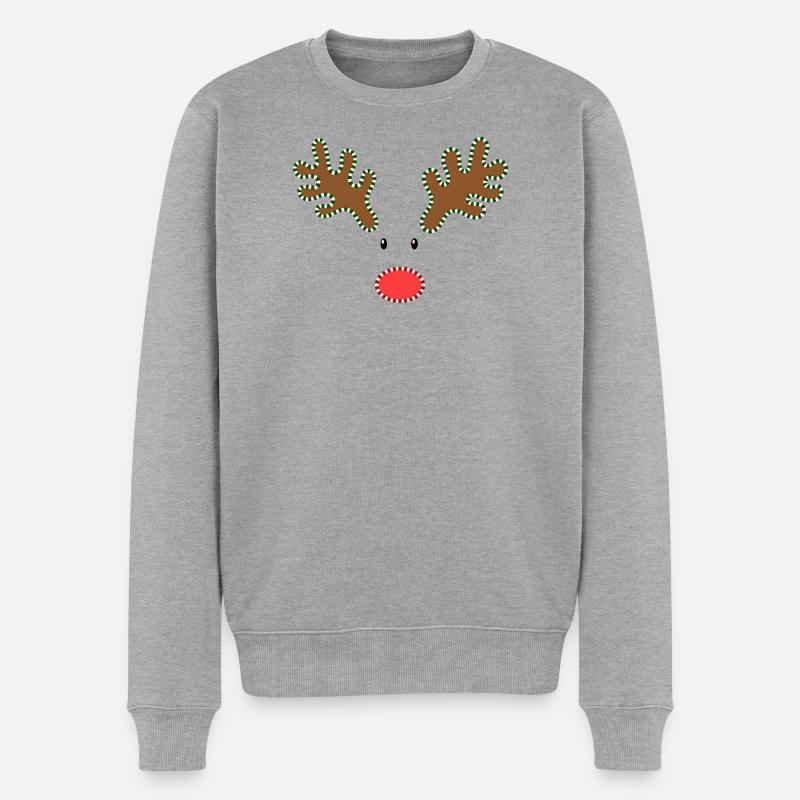 Noël Rudolph Renne - Pull Premium bio Homme - gris chiné