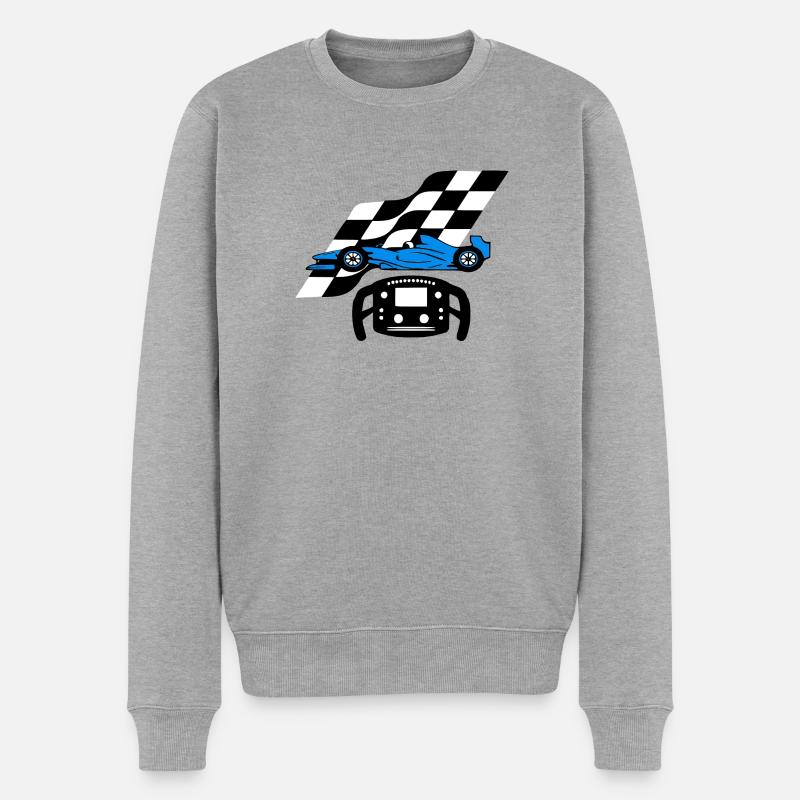 Formule un - Männer Premium Bio Pullover - Grau meliert