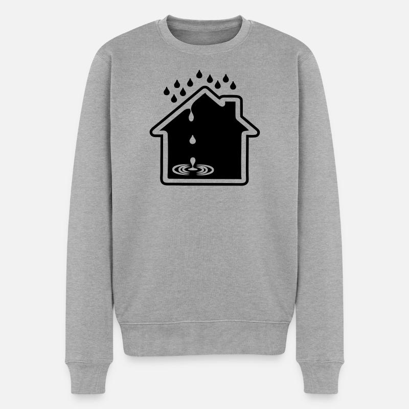 Fuites de maison - Pull Premium bio Homme - gris chiné