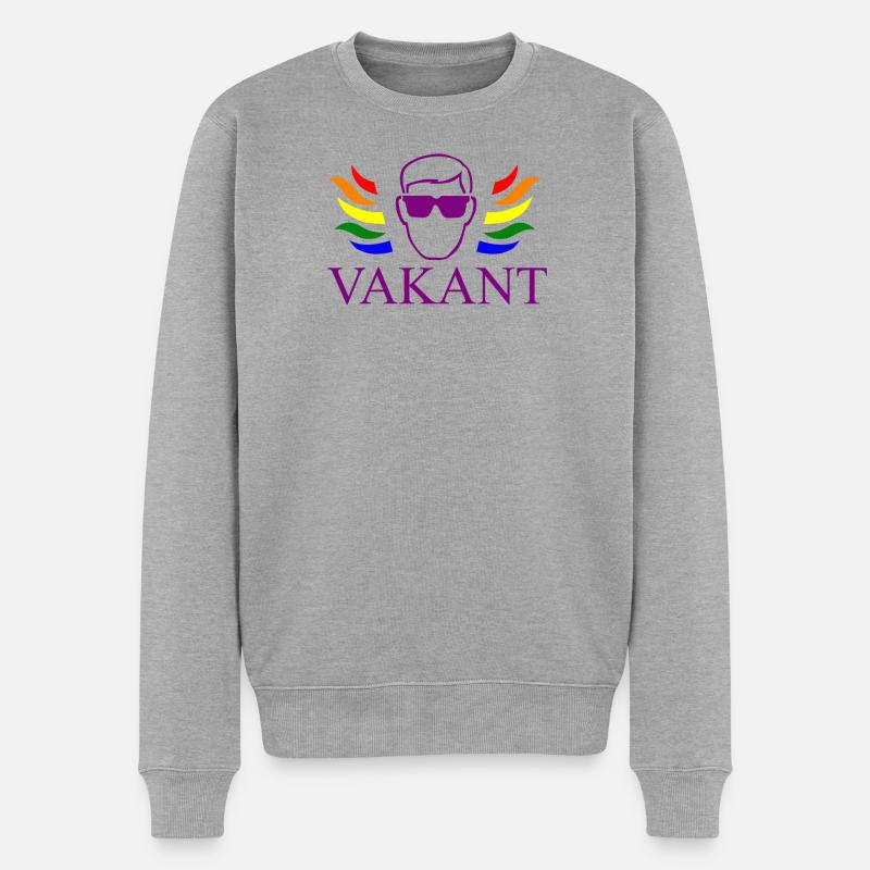 Vakant / Vacant Typ - Männer Premium Bio Pullover - Grau meliert
