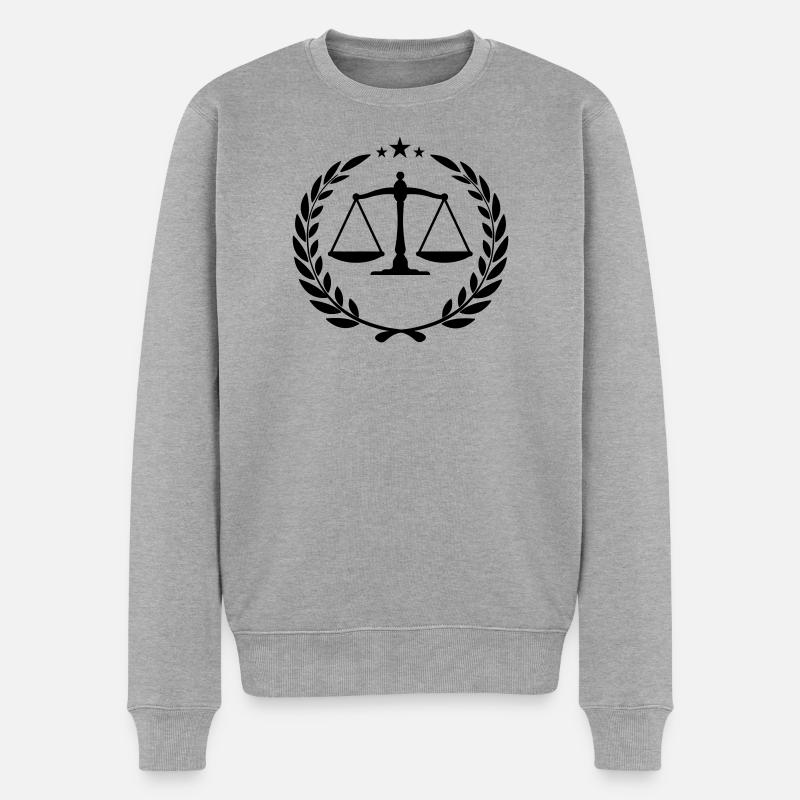 Échelle en couronne de laurier - Pull Premium bio Homme - gris chiné