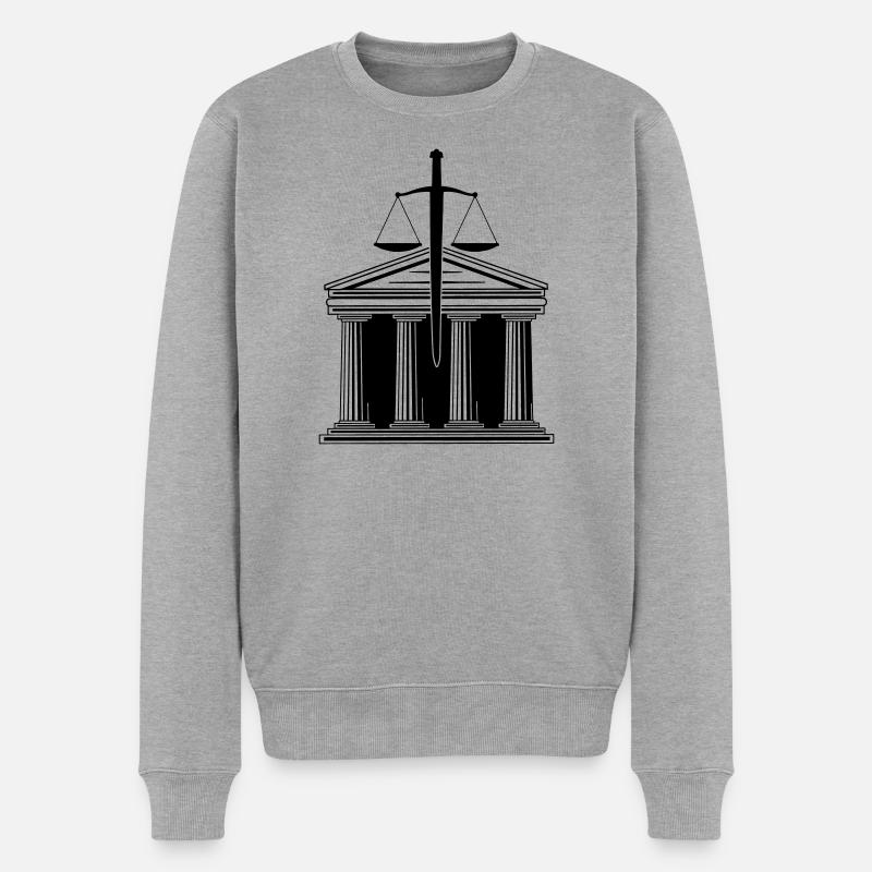 Échelle d’épée de cour - Pull Premium bio Homme - gris chiné