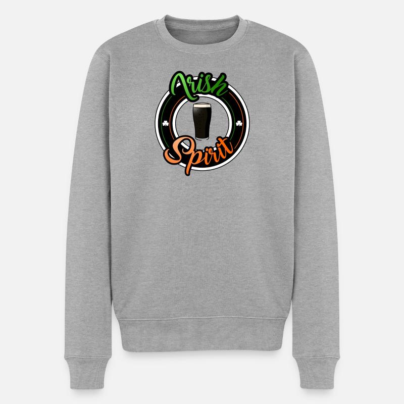 Irish Spirit - Pull Premium bio Homme - gris chiné