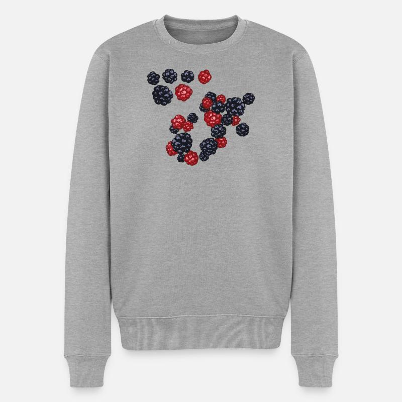 Mûres - Pull Premium bio Homme - gris chiné