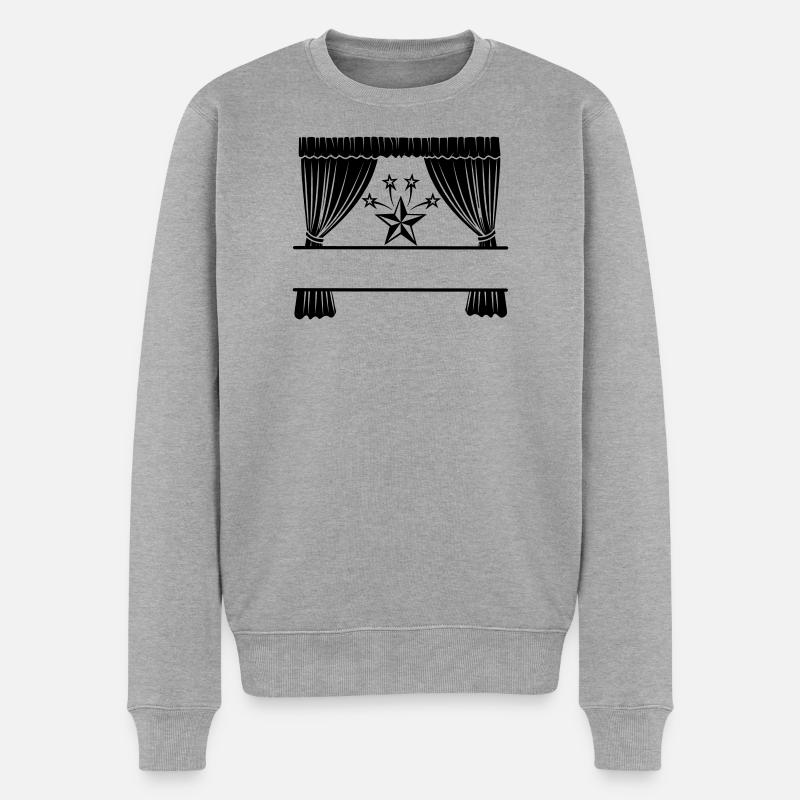 Rideaux Je suis une star - Pull Premium bio Homme - gris chiné