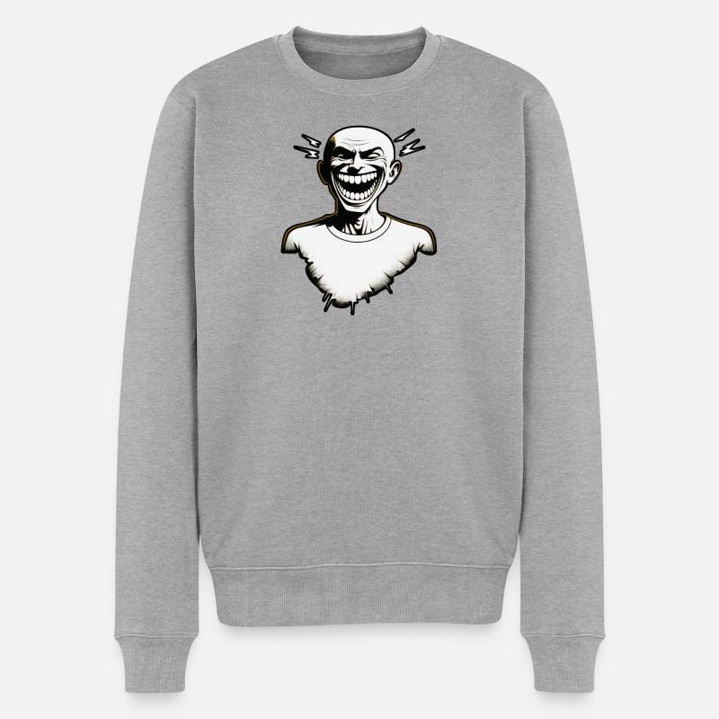 LOL 04 - Männer Premium Bio Pullover - Grau meliert