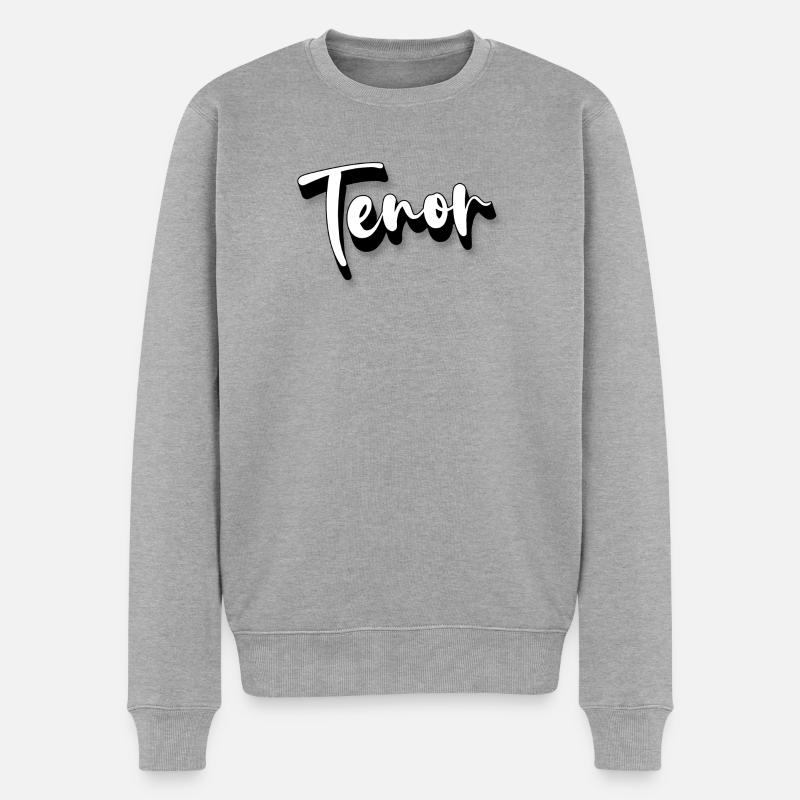 Tenor - Männer Premium Bio Pullover - Grau meliert