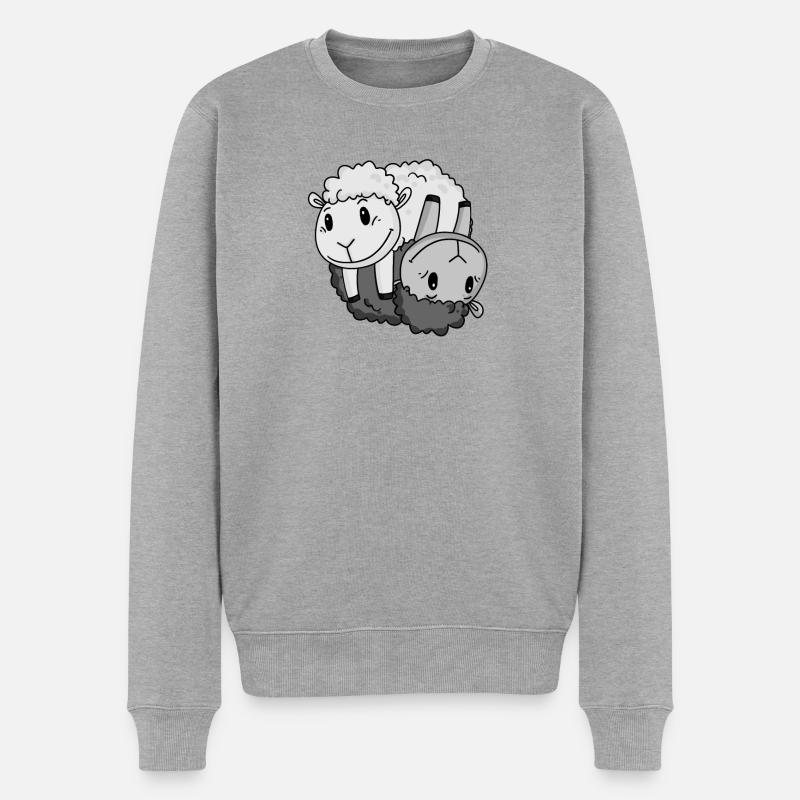 Mouton de signe Yin Yang - Pull Premium bio Homme - gris chiné