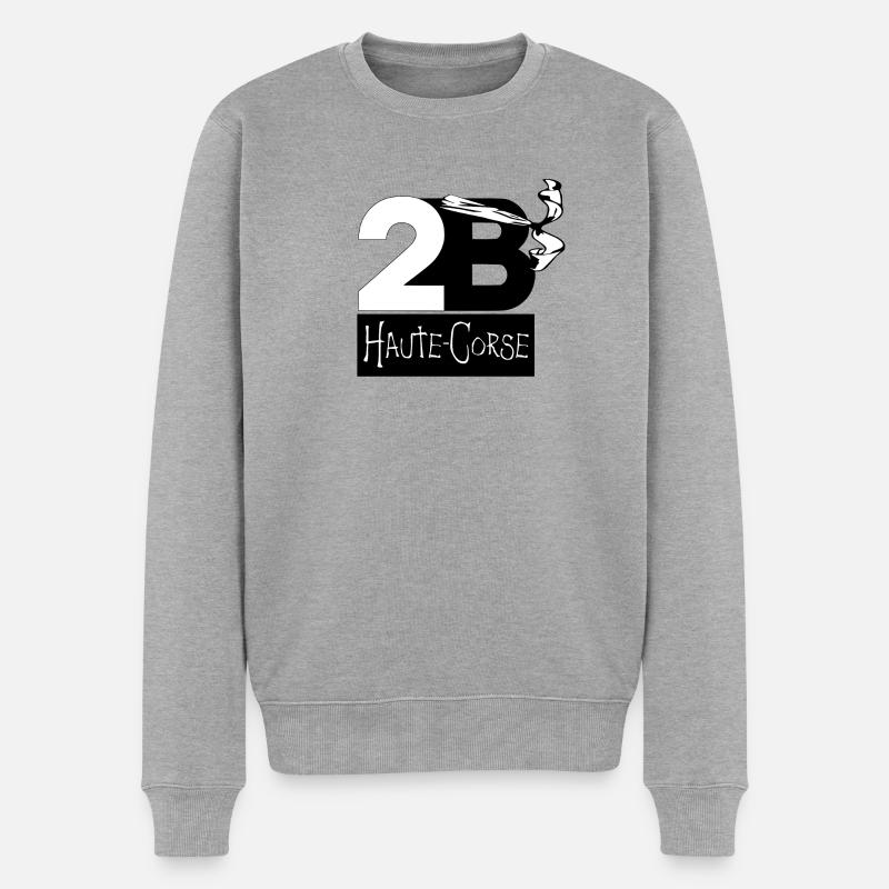 Oberkorsika - Männer Premium Bio Pullover - Grau meliert