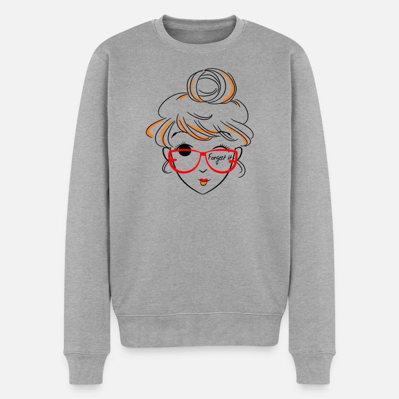 Fille, oublie ça - Pull Premium bio Homme - gris chiné