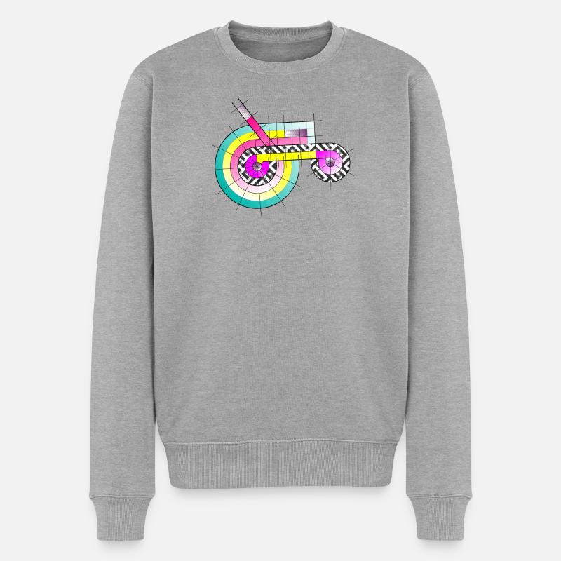 Traktor mal anders - Männer Premium Bio Pullover - Grau meliert