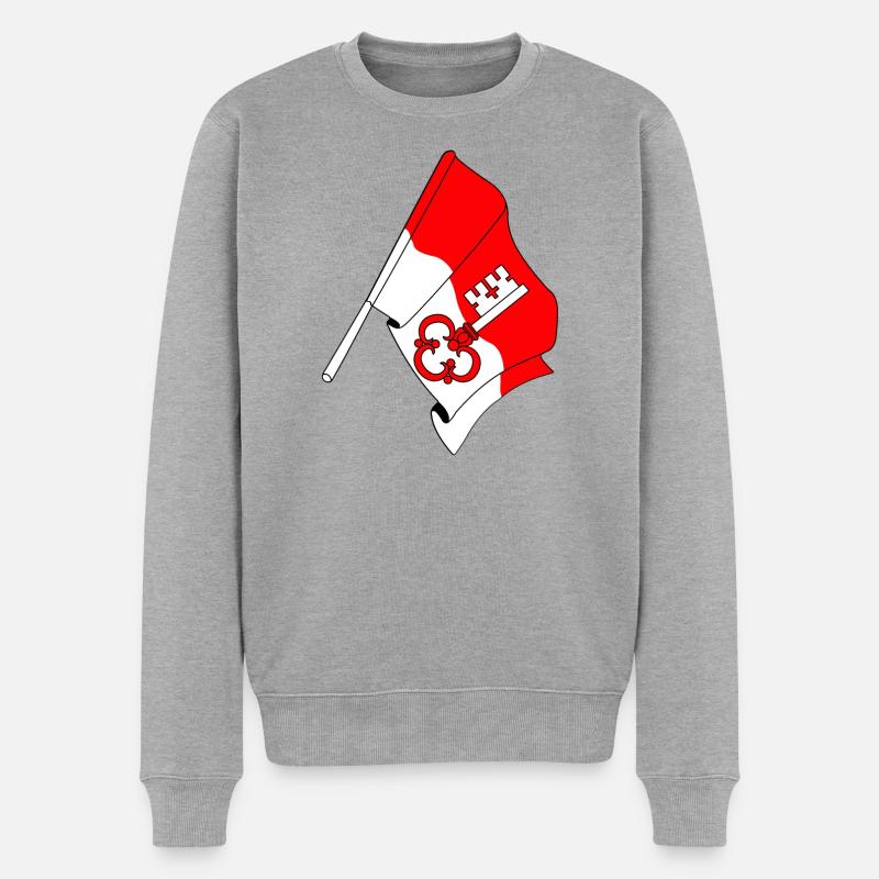 Drapeau Obwald Suisse - Pull Premium bio Homme - gris chiné