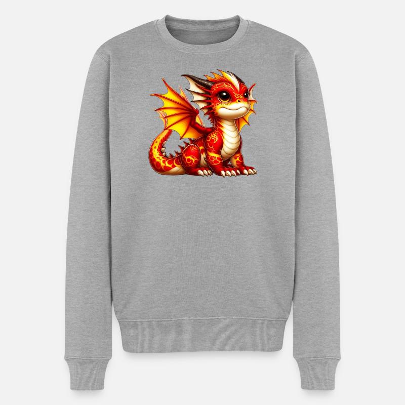 Dragon - Pull Premium bio Homme - gris chiné