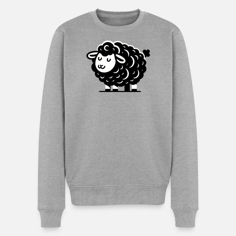 Schwarzes Schaf - Männer Premium Bio Pullover - Grau meliert