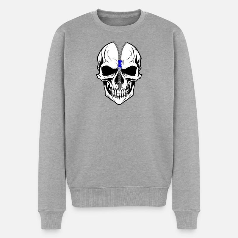 Crâne - Pull Premium bio Homme - gris chiné
