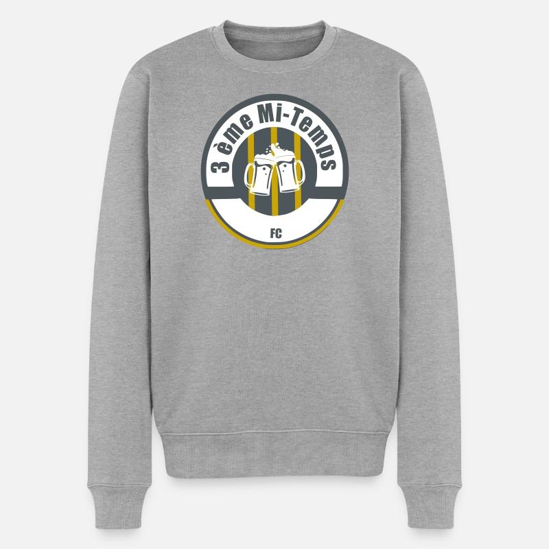 3. Halbzeit FC - Männer Premium Bio Pullover - Grau meliert