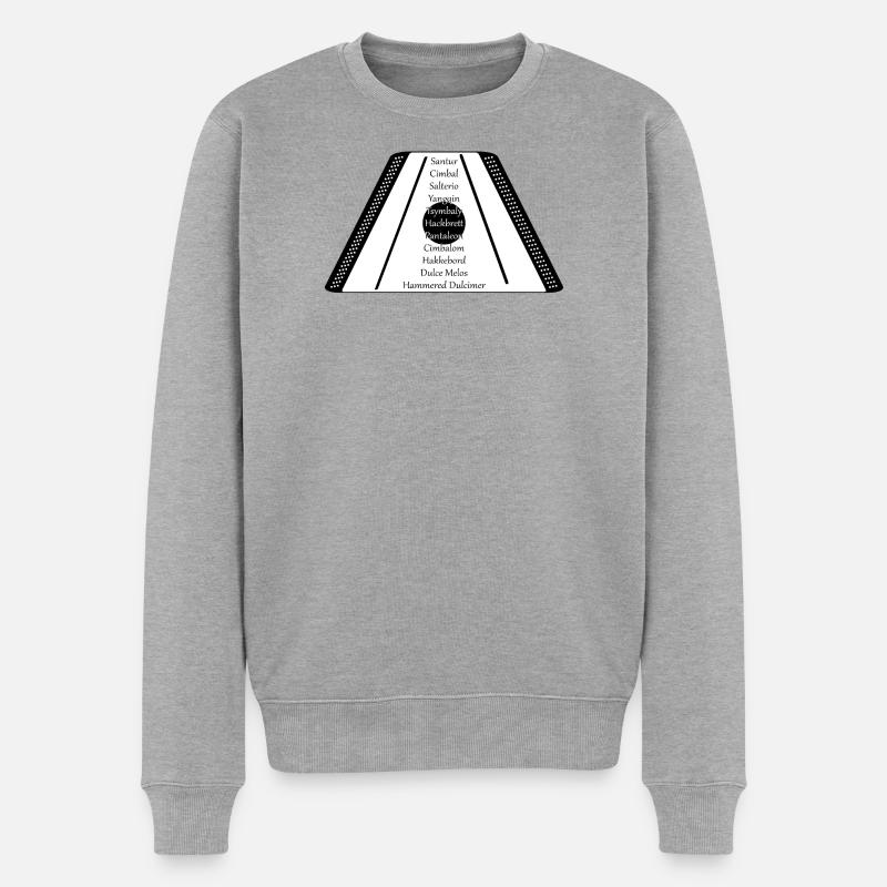 Dulcimer noir n blanc - Pull Premium bio Homme - gris chiné