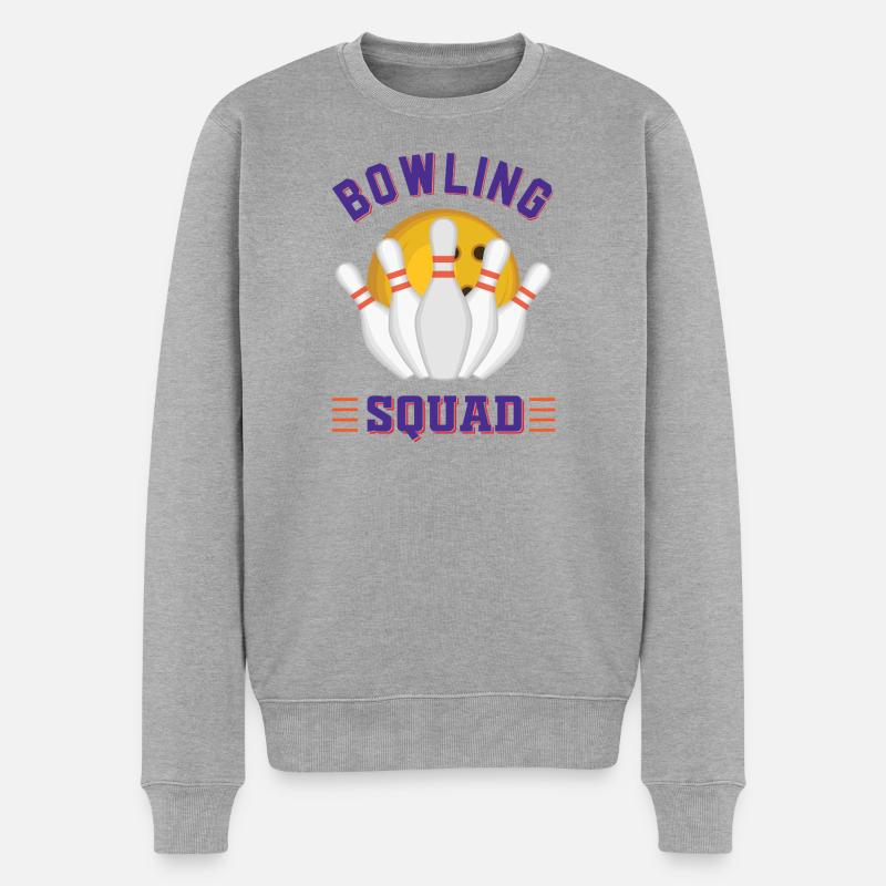 Bowling-Mannschaft - Männer Premium Bio Pullover - Grau meliert