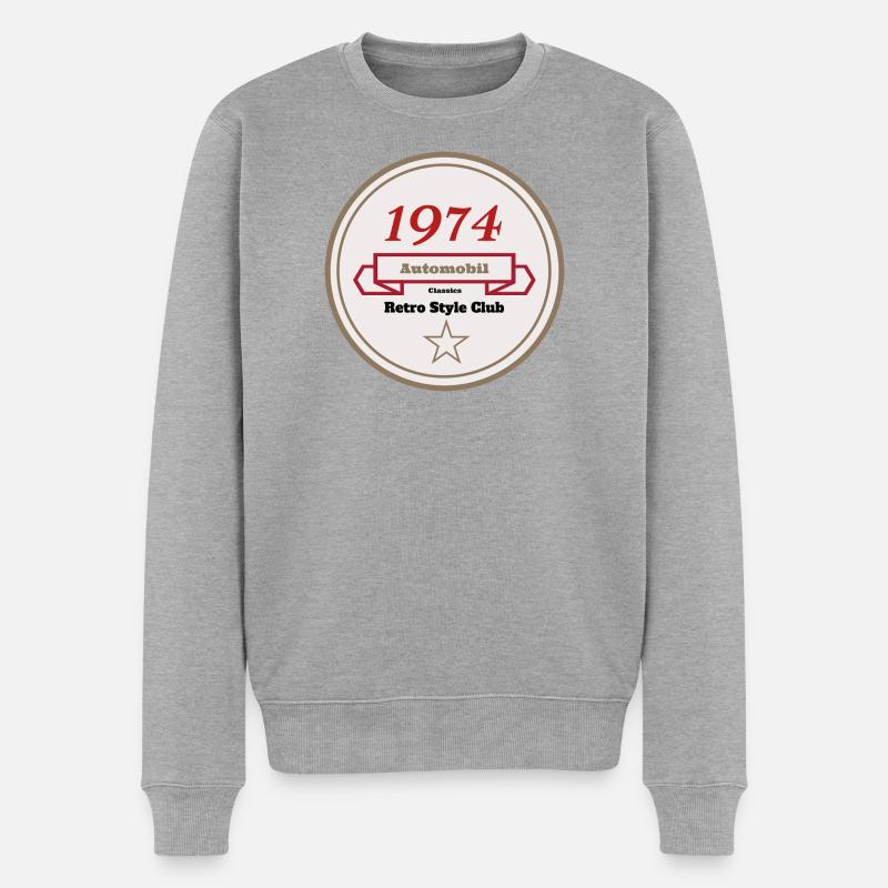 51_Motor_Club_-_RenkoDesign_1 - Männer Premium Bio Pullover - Grau meliert