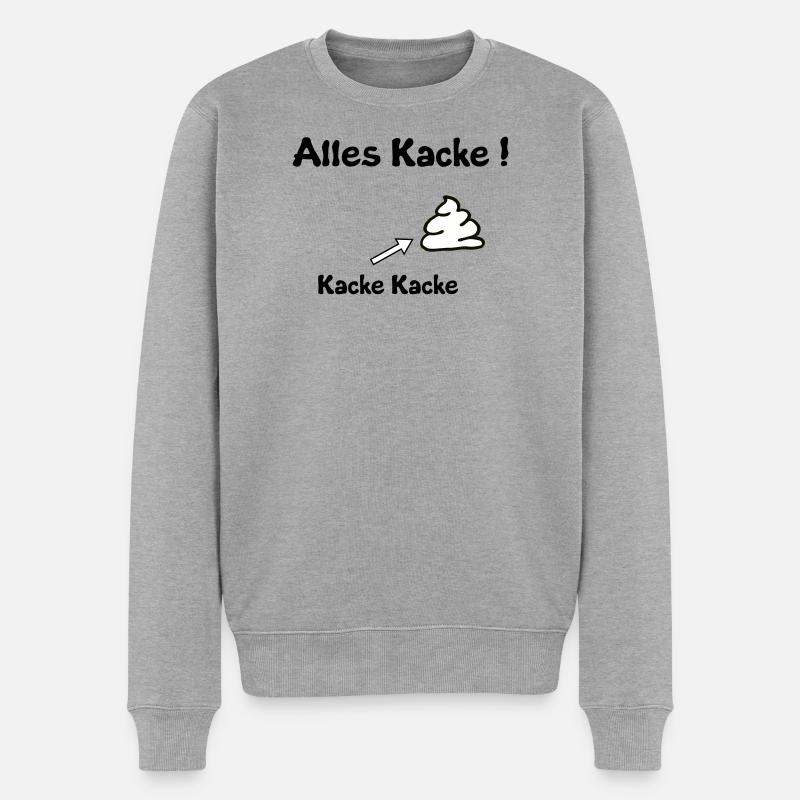 Alles Kacke  - Männer Premium Bio Pullover - Grau meliert
