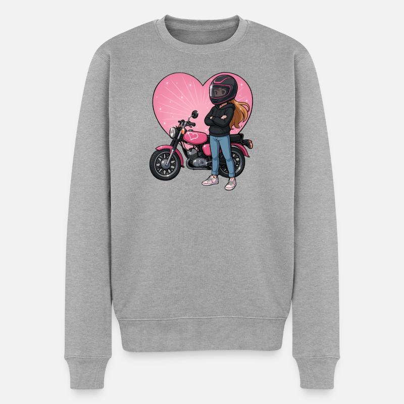 Simsongirl II - Männer Premium Bio Pullover - Grau meliert