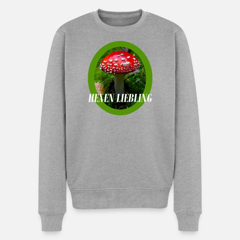 Conception du champignon - Pull Premium bio Homme - gris chiné