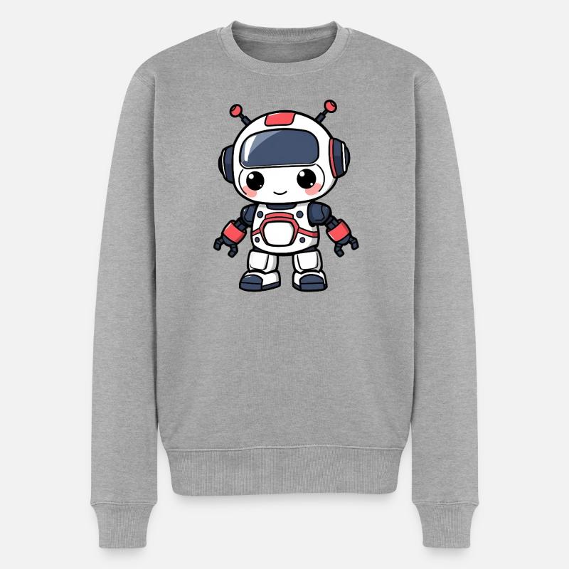 Robot - Pull Premium bio Homme - gris chiné