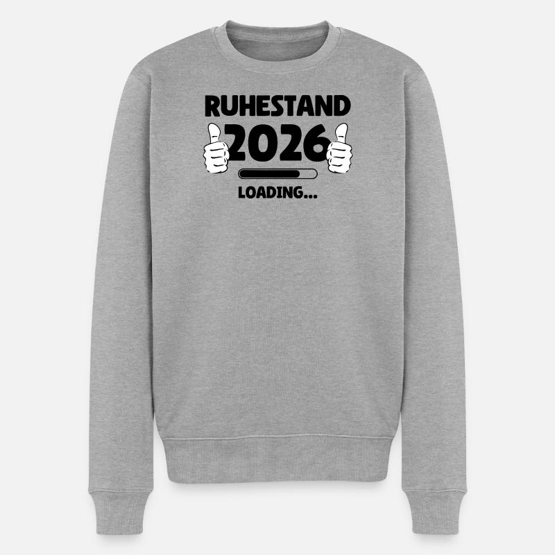 Ruhestand 2026 Loading - Männer Premium Bio Pullover - Grau meliert