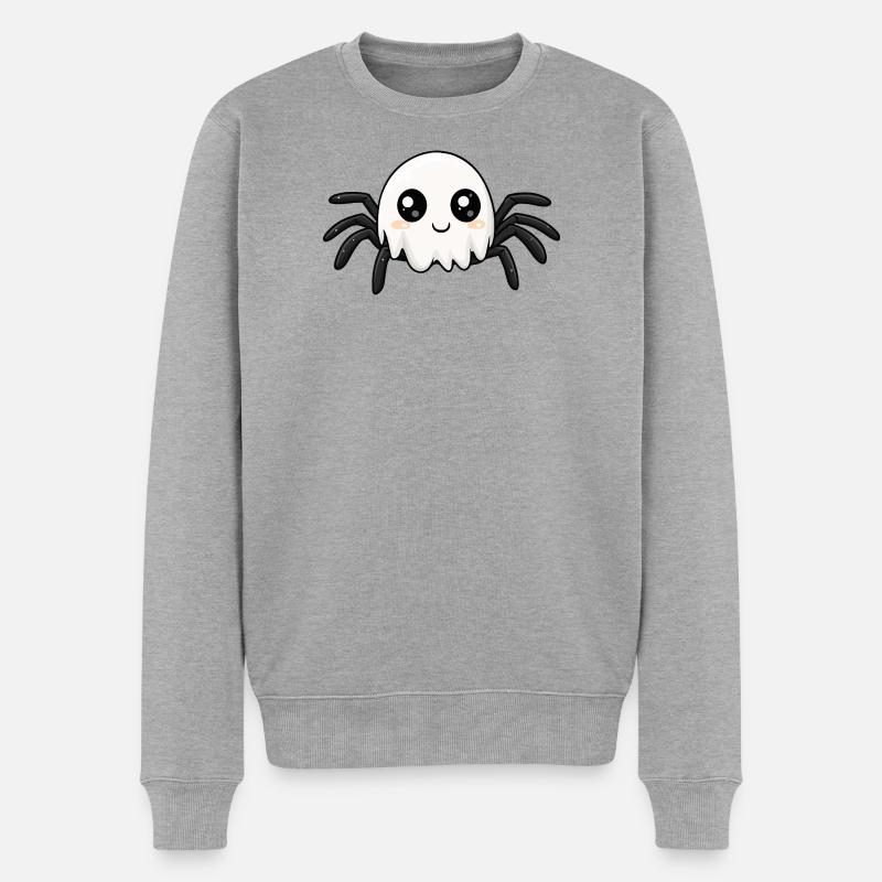 Tarantula Halloween Geist Spinne - Männer Premium Bio Pullover - Grau meliert