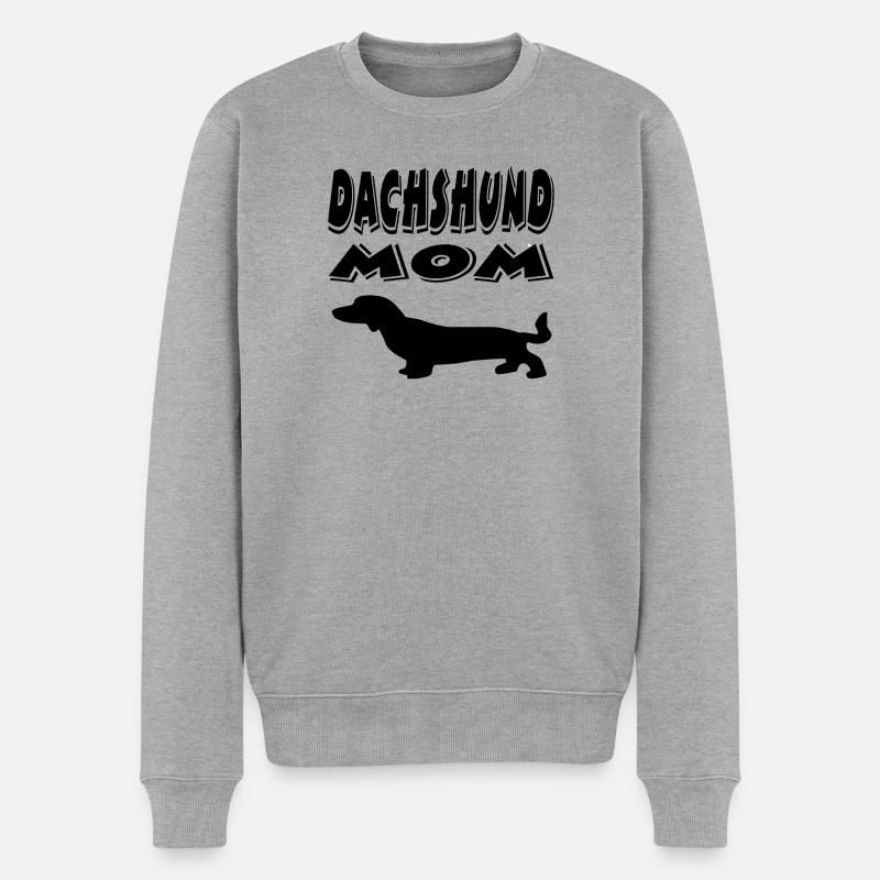 Dackel - Männer Premium Bio Pullover - Grau meliert