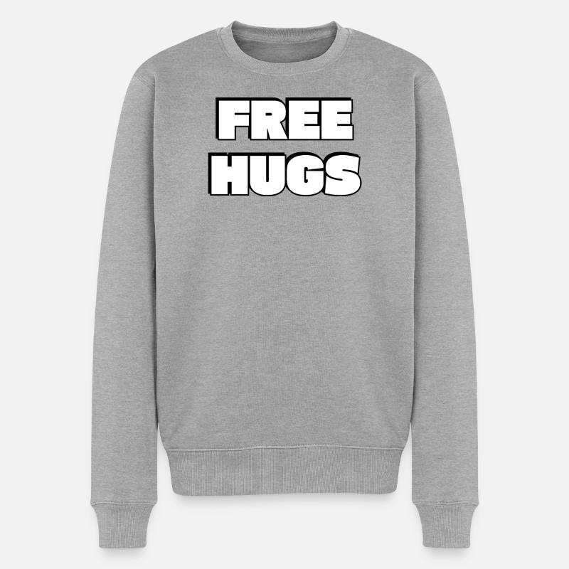 Épinglés gratuits Typographie audacieuse - Pull Premium bio Homme - gris chiné