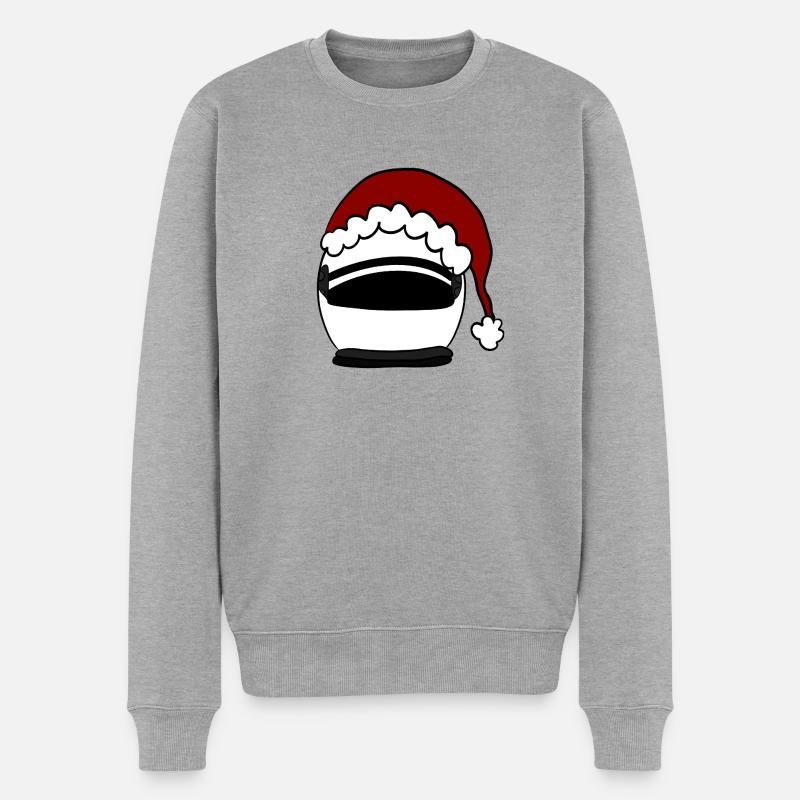  helm - Männer Premium Bio Pullover - Grau meliert