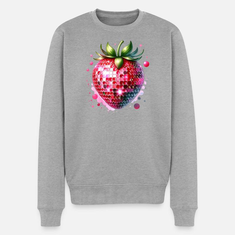Karneval Kostüm Erdbeer - Männer Premium Bio Pullover - Grau meliert