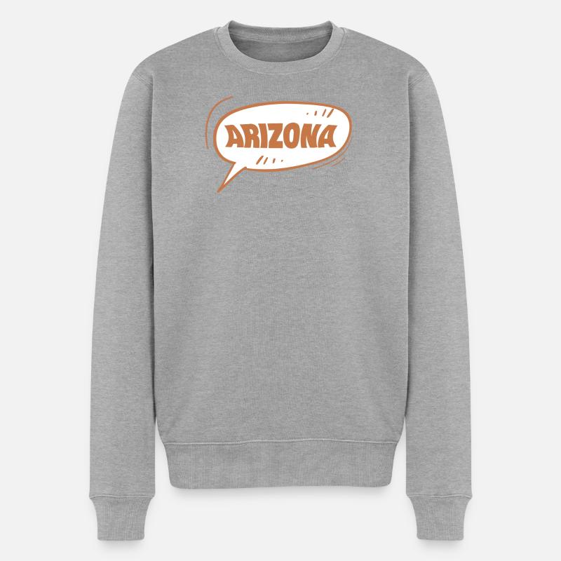 Arizona Arizona - Männer Premium Bio Pullover - Grau meliert